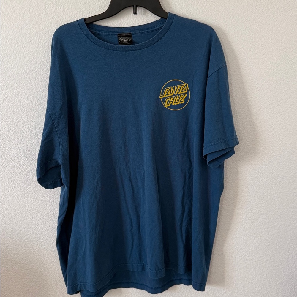 Santa Cruz Skateboards Denim Blue Tee Size XL